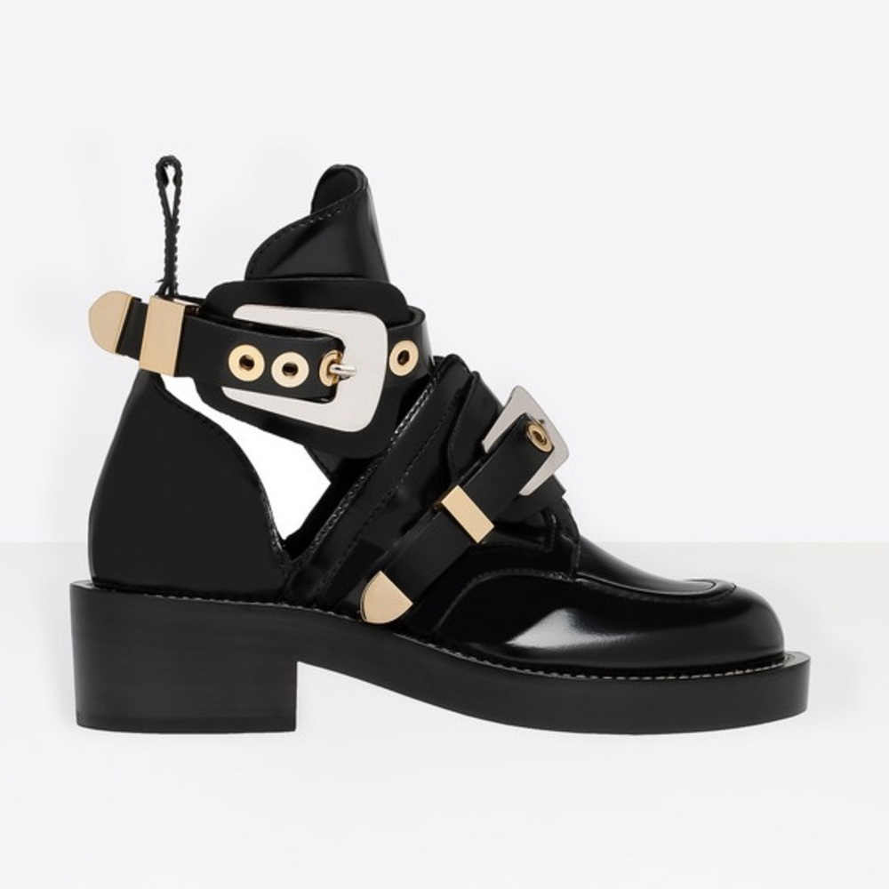 BALENCIAGA Gold//Palladium Ceinture Boots.
